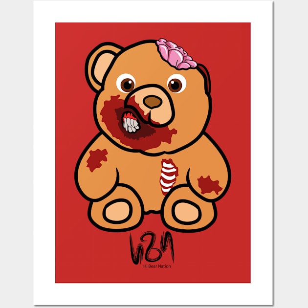 Zombear Wall Art by hbndesigns